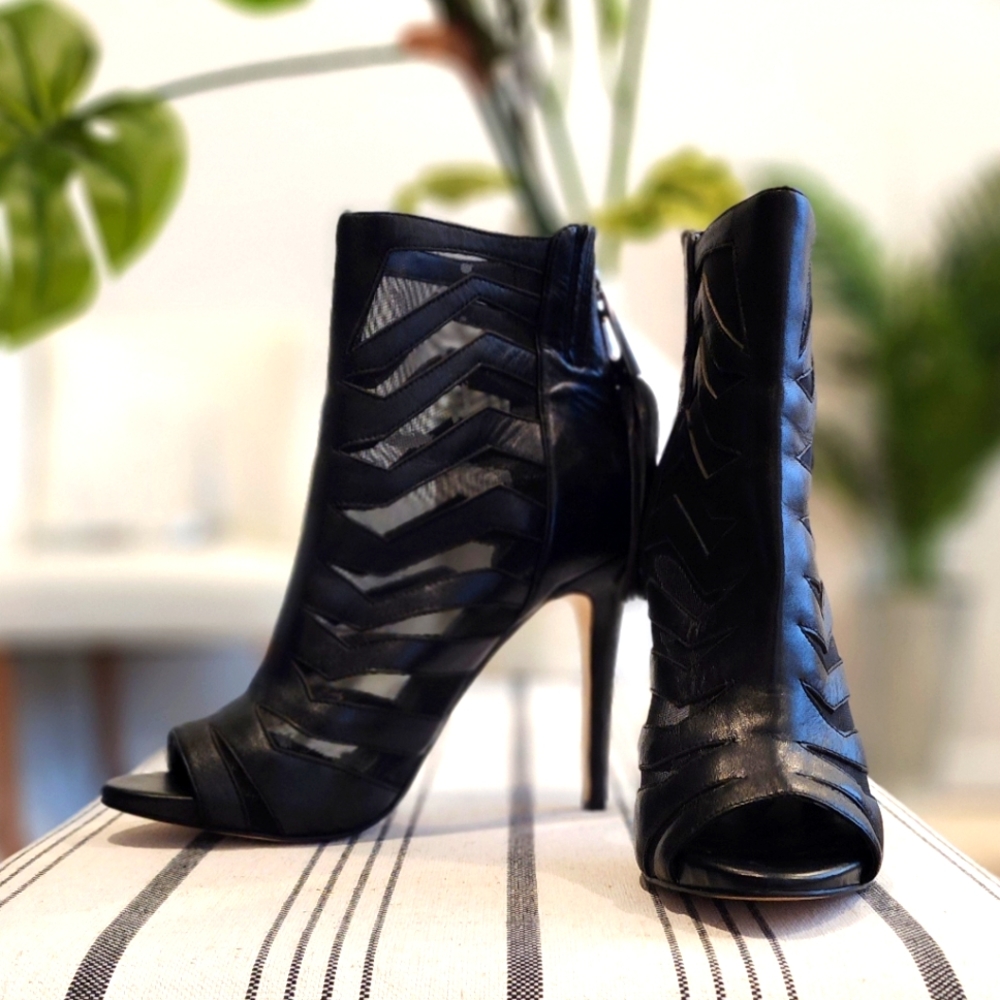 Guess Anika :  Black Mesh Size 10 Ankle Boot